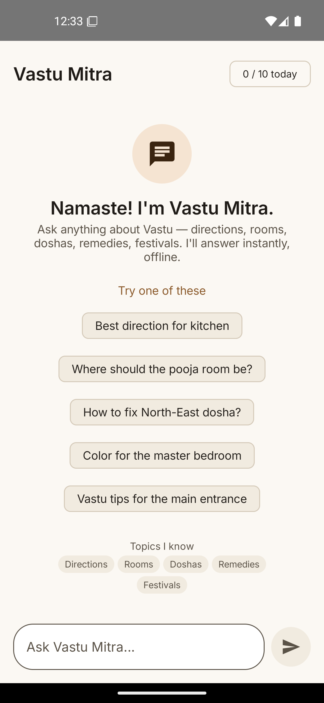 Vastu Mitra chatbot